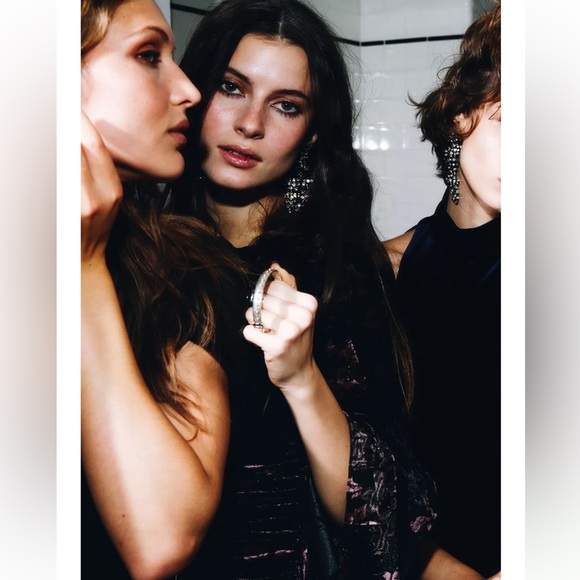 Zara floral Velvet Maxi Dress - Picture 5 of 6